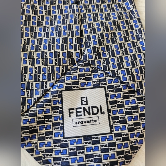 ❌SOLD❌ 👔 Fendi Monogram Tie 👔 - Picture 7 of 9